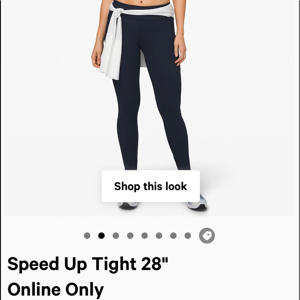 Lululemon Navy Speed Up Tight Leggings